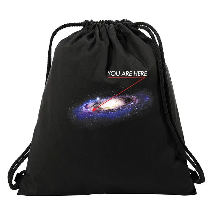 YOU ARE HERE Milky Way Galaxy Funny Outerspace Astronomy Drawstring Bag