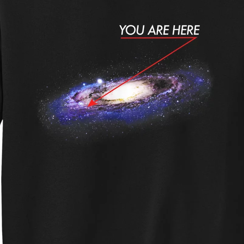 YOU ARE HERE Milky Way Galaxy Funny Outerspace Astronomy Tall Sweatshirt