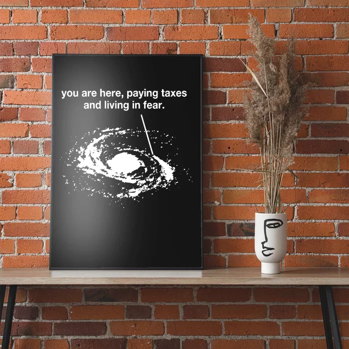 You Are Here Paying Taxes And Living In Fear Poster