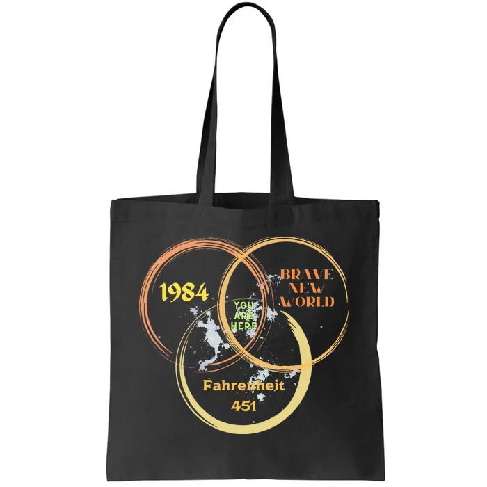 You Are Here 1984 Brave New World Dystopia Tote Bag