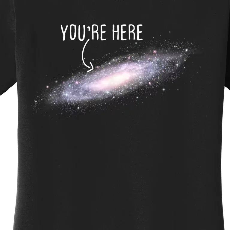 You Are Here Milky Way Science Planet Astronomer Women's T-Shirt