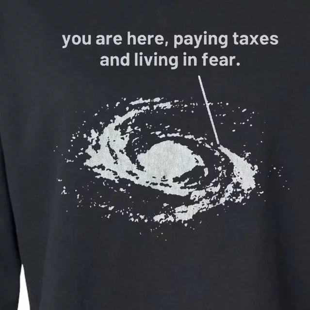 You Are Here Paying Taxes And Living In Fear Cropped Pullover Crew