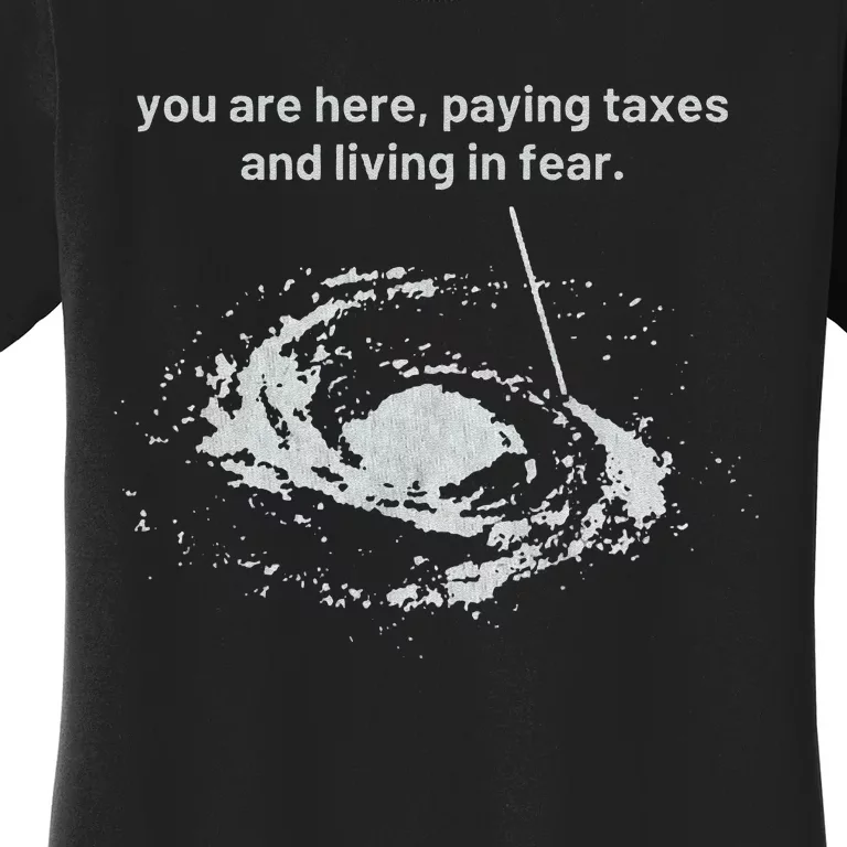 You Are Here Paying Taxes And Living In Fear Women's T-Shirt