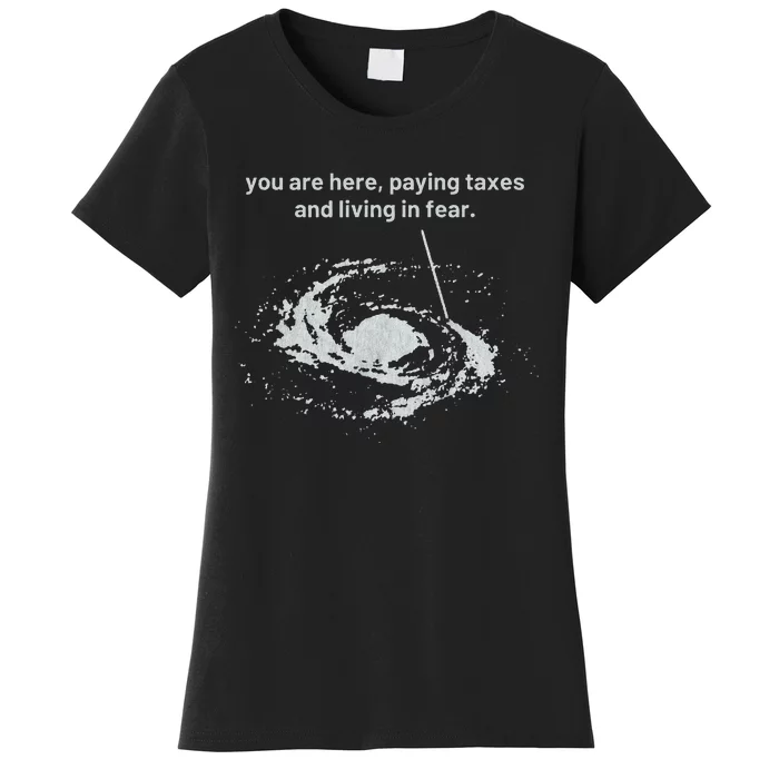 You Are Here Paying Taxes And Living In Fear Women's T-Shirt