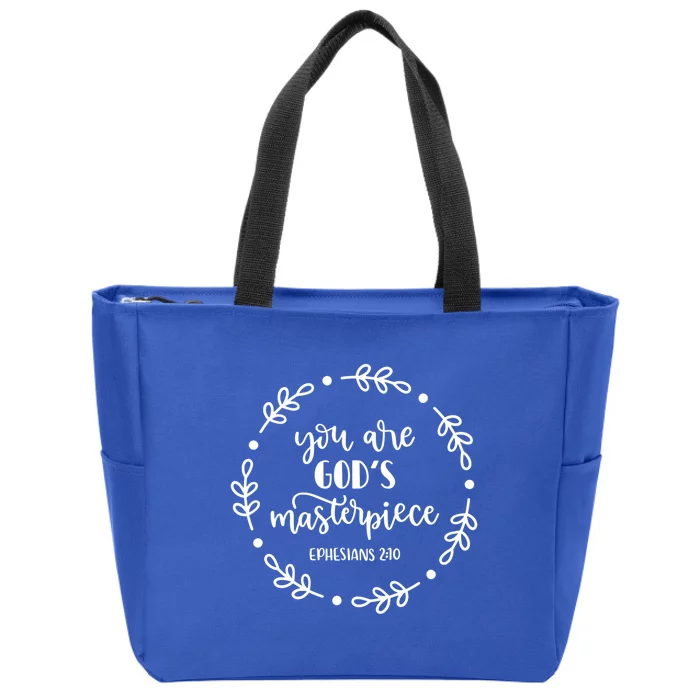 You Are His Masterpiece Bible Quote Religious Belief Design Funny Gift Zip Tote Bag