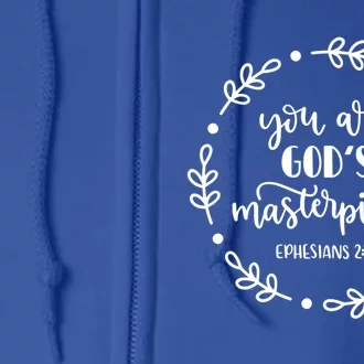 You Are His Masterpiece Bible Quote Religious Belief Design Funny Gift Full Zip Hoodie