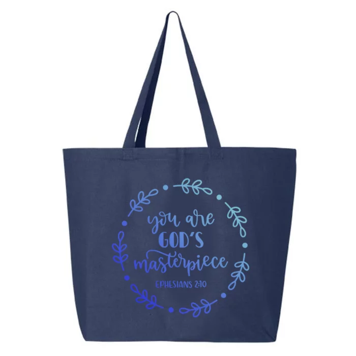 You Are His Masterpiece Bible Quote Religious Belief Design Cute Gift 25L Jumbo Tote