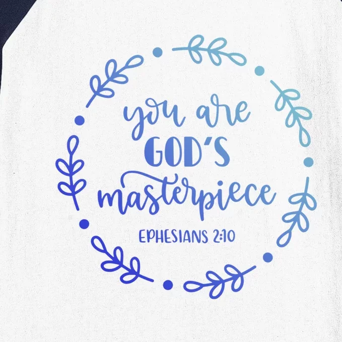 You Are His Masterpiece Bible Quote Religious Belief Design Cute Gift Baseball Sleeve Shirt