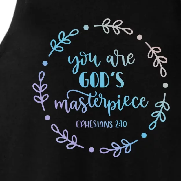 You Are His Masterpiece Bible Quote Religious Belief Design Gift Ladies Tri-Blend Wicking Tank