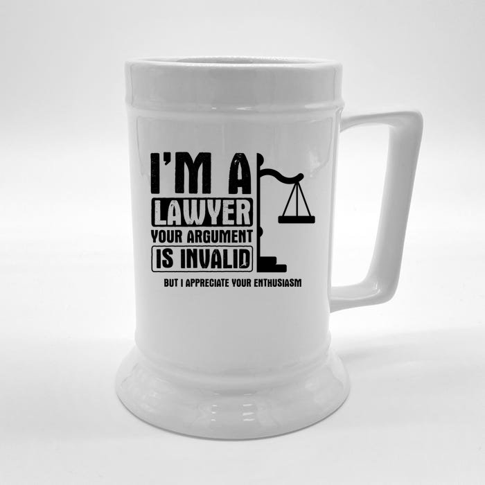 Your Agrut Is Invalid But I Appreciate Lawyer Gift Front & Back Beer Stein