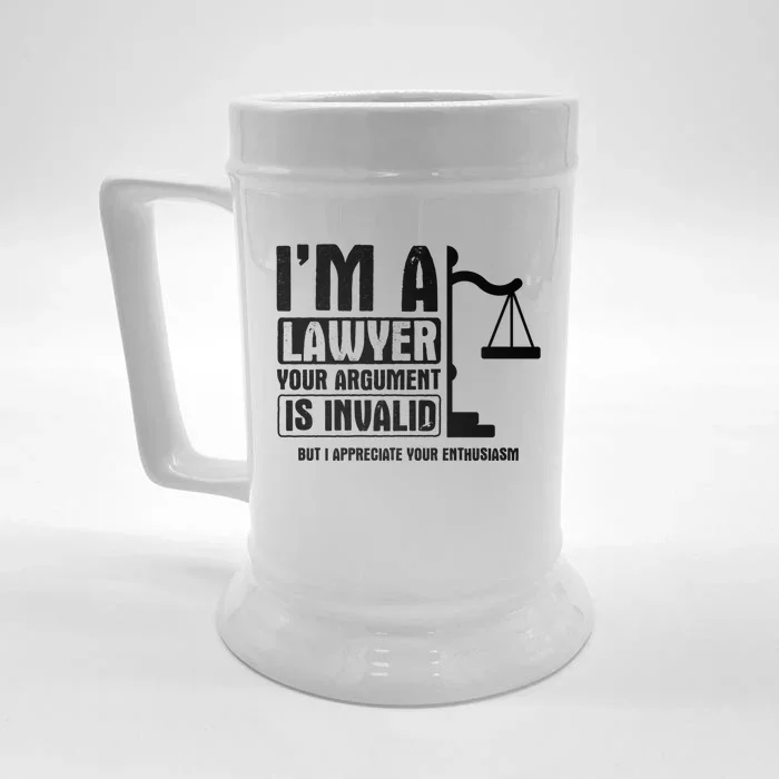 Your Agrut Is Invalid But I Appreciate Lawyer Gift Front & Back Beer Stein