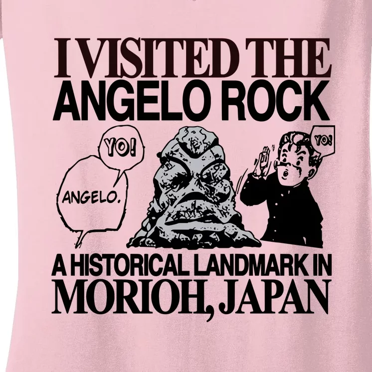 Yo Angelo I Visited The Angelo Rock A Historical Landmark In Morioh Japan Limite Women's V-Neck T-Shirt