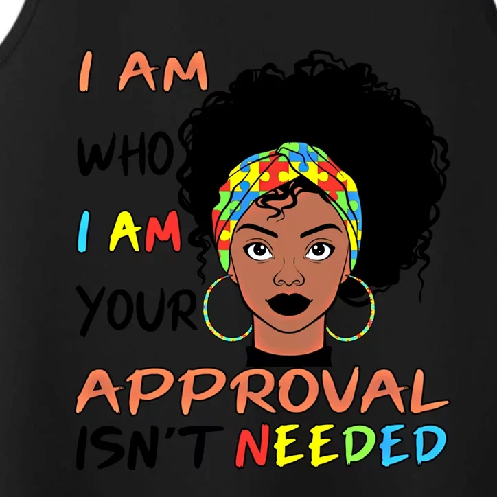 Your Approval Isn't Needed Afro Autism Mom Life Mothers Day Gift Performance Tank