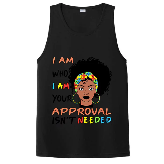 Your Approval Isn't Needed Afro Autism Mom Life Mothers Day Gift Performance Tank