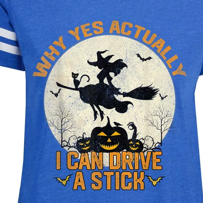 Yes Actually I Can Drive A Stick Halloween Enza Ladies Jersey Football T-Shirt