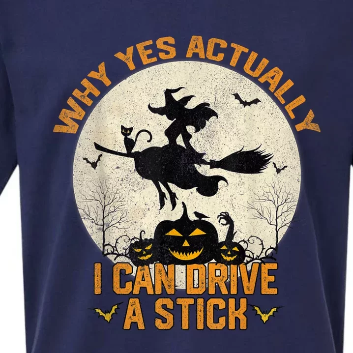 Yes Actually I Can Drive A Stick Halloween Sueded Cloud Jersey T-Shirt