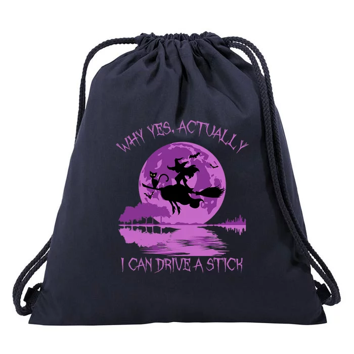 Yes Actually I Can Drive A Stick Halloween 2022 Drawstring Bag