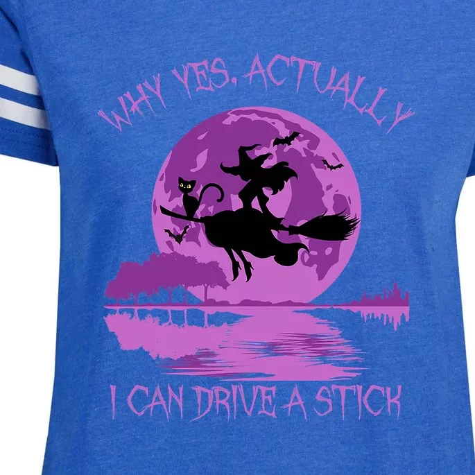 Yes Actually I Can Drive A Stick Halloween 2022 Enza Ladies Jersey Football T-Shirt