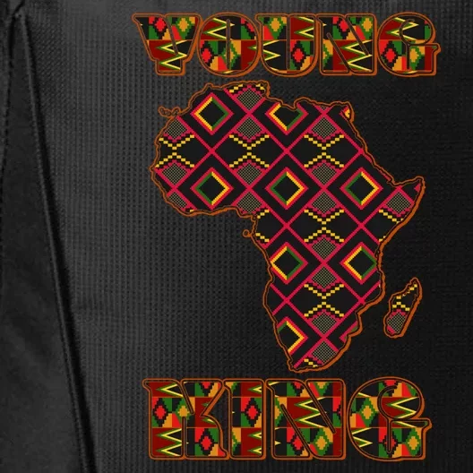 Young African King African Cloth Pattern Celebrating Black History City Backpack