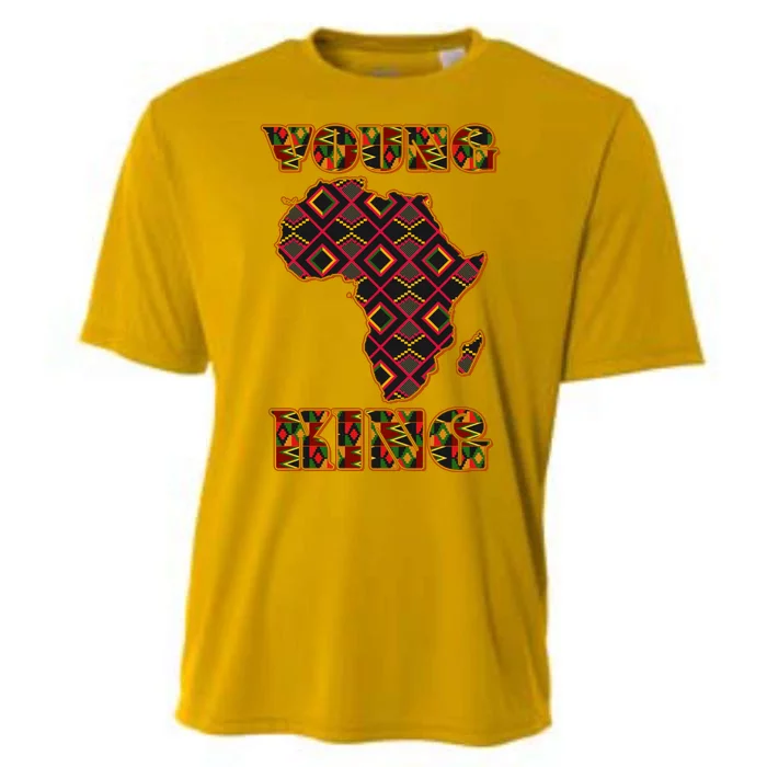 Young African King African Cloth Pattern Celebrating Black History Cooling Performance Crew T-Shirt