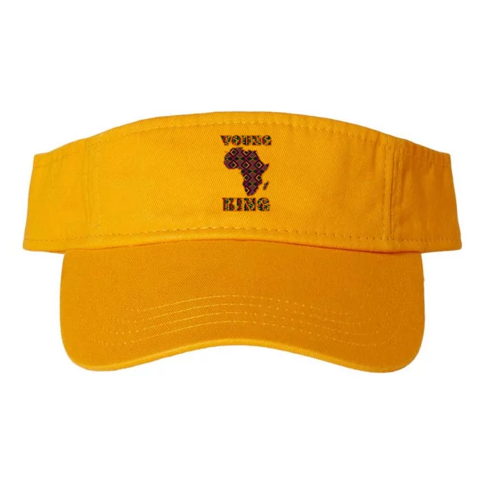 Young African King African Cloth Pattern Celebrating Black History Valucap Bio-Washed Visor