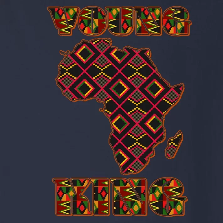 Young African King African Cloth Pattern Celebrating Black History Toddler Long Sleeve Shirt