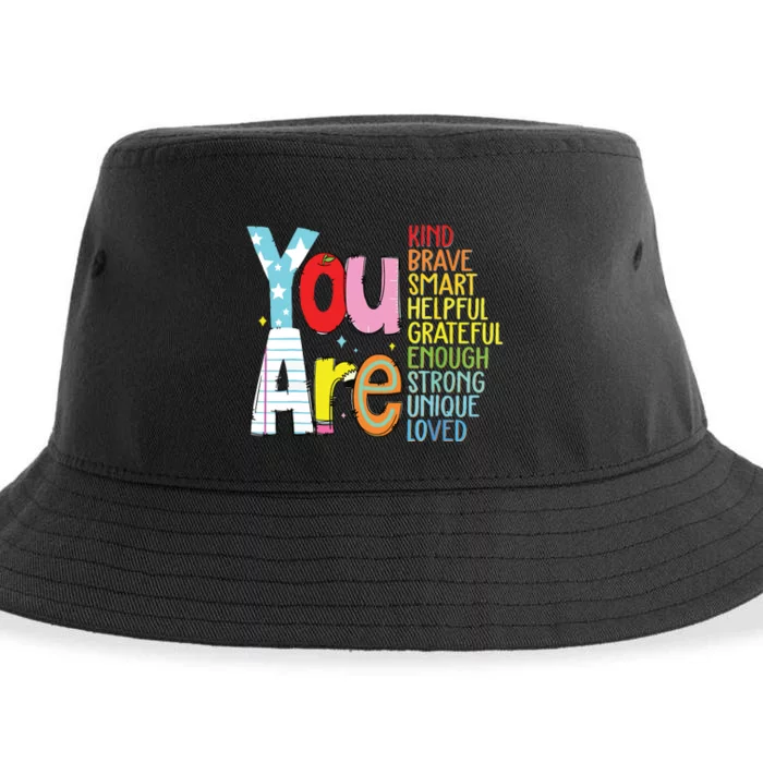 You Are Kind Brave Back To School Sustainable Bucket Hat