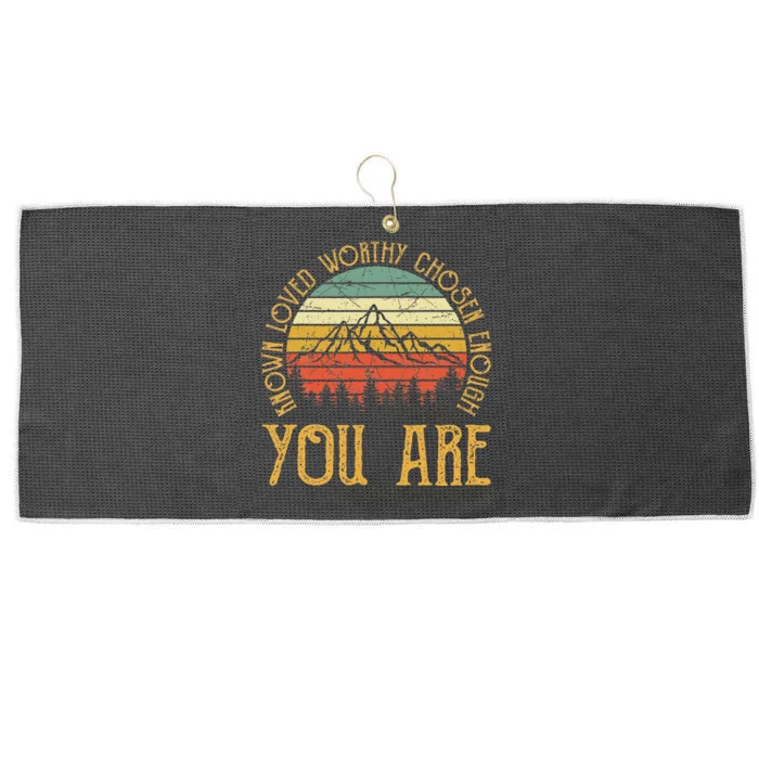 You Are Known Loved Worthy Chosen Enough Christian Large Microfiber Waffle Golf Towel