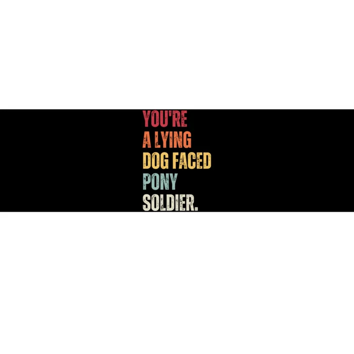 YOURE A LYING DOG FACED PONY SOLDIER Funny Biden Quote Meme Bumper Sticker