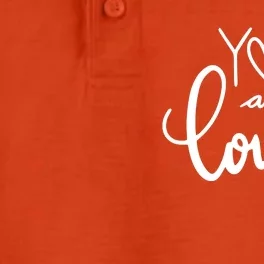 You Are Loved Cute Gift Dry Zone Grid Performance Polo