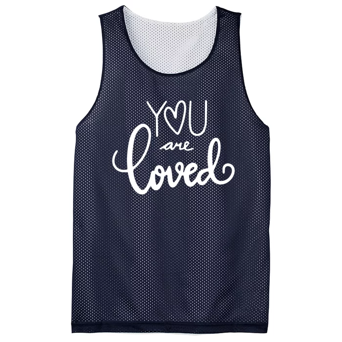 You Are Loved Cute Gift Mesh Reversible Basketball Jersey Tank