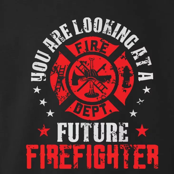 You Are Looking At A Future Firefighter Gift Toddler Hoodie