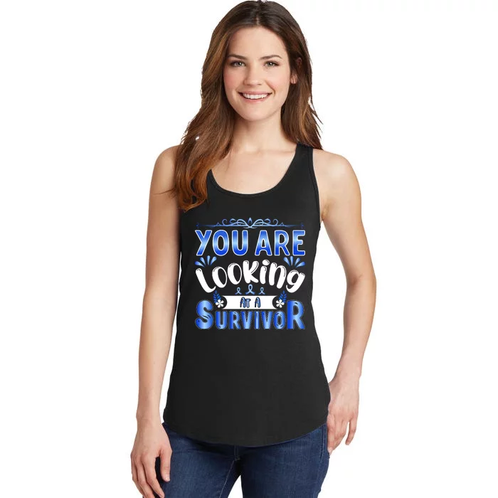 You Are Looking At A Survivor Ladies Essential Tank