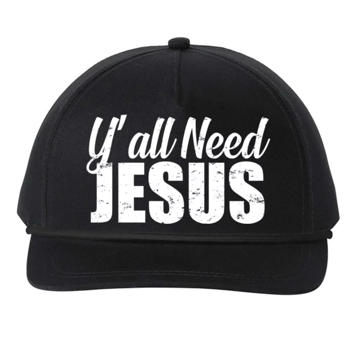 Yall Need Jesus Snapback Five-Panel Rope Hat