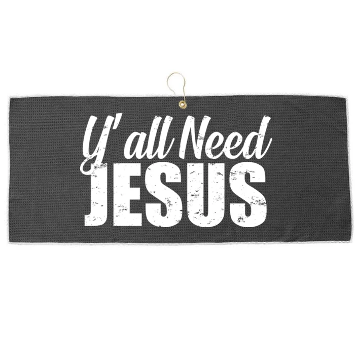 Yall Need Jesus Large Microfiber Waffle Golf Towel