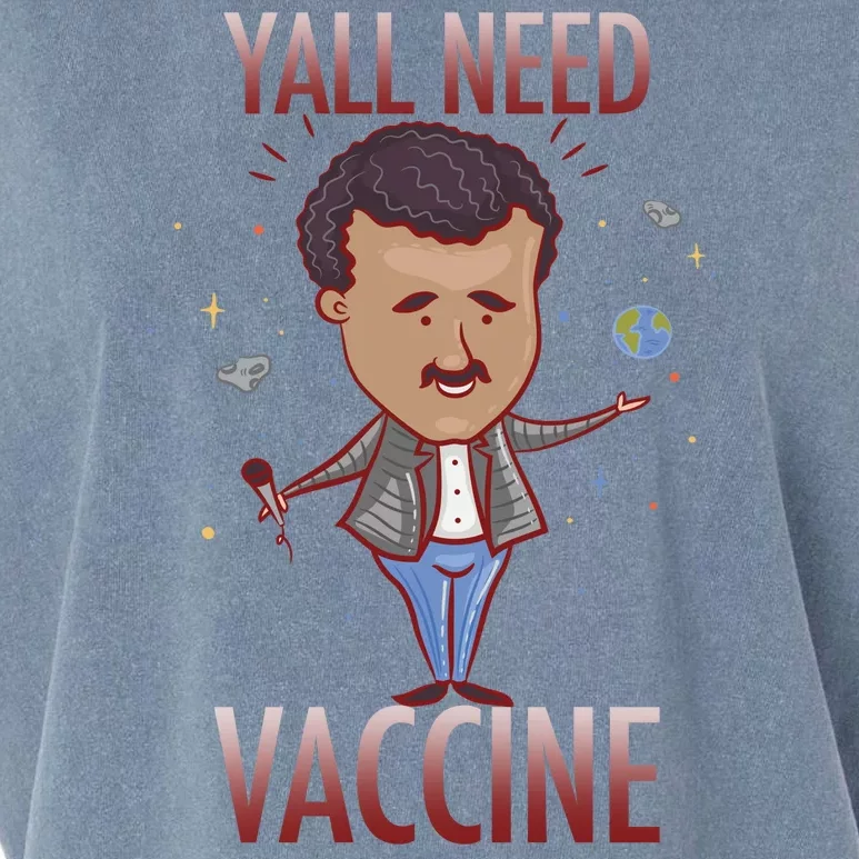 Yall Need Vaccine Space Garment-Dyed Women's Muscle Tee