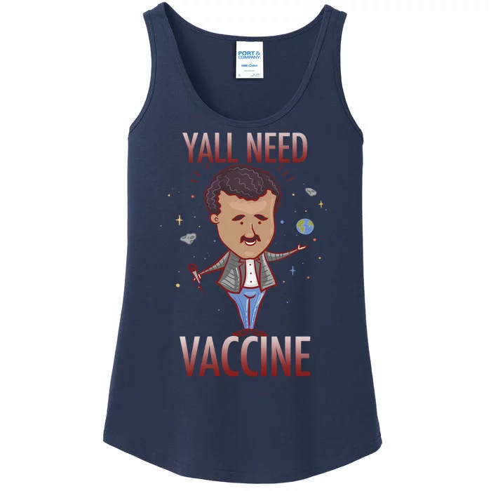 Yall Need Vaccine Space Ladies Essential Tank