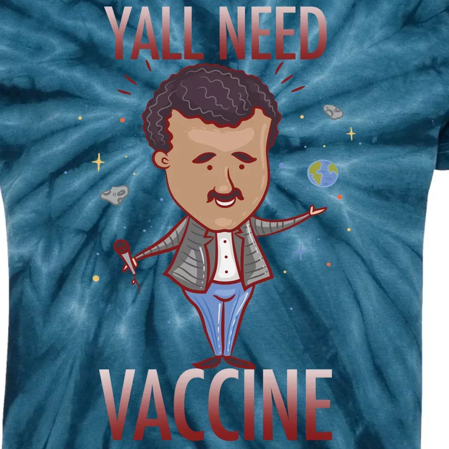 Yall Need Vaccine Space Kids Tie-Dye T-Shirt