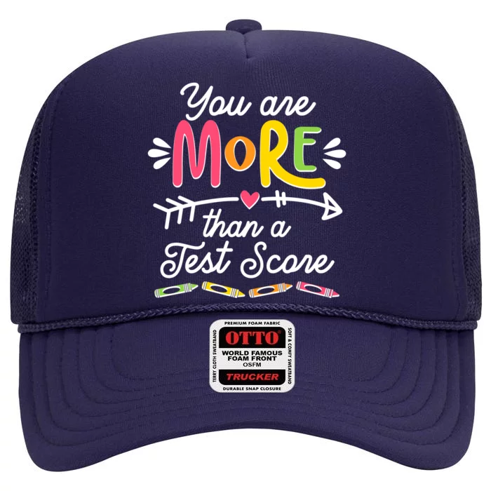 You Are More Than Your Test Score High Crown Mesh Trucker Hat