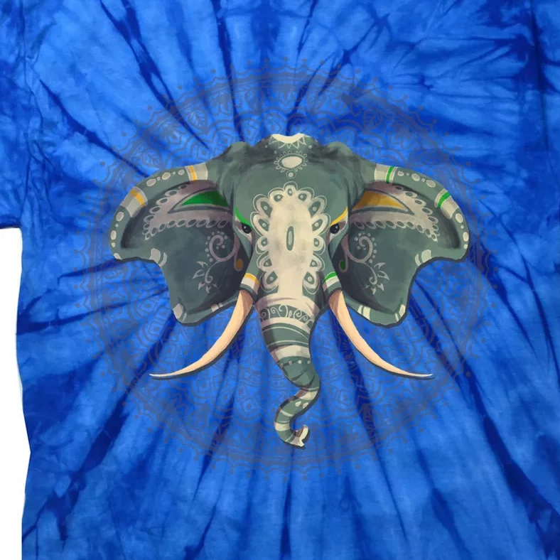 Yoga And Meditation Elephant Pose Hamsa Hand Sukhasna Cool Gift Tie-Dye T-Shirt