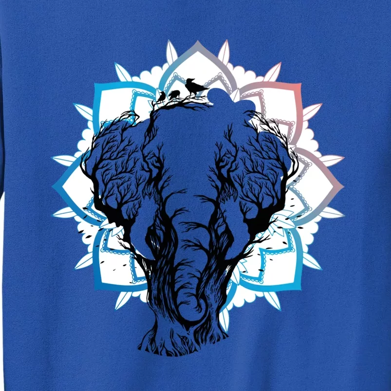 Yoga And Meditation Elephant Pose Hamsa Hand Sukhasna Gift Tall Sweatshirt