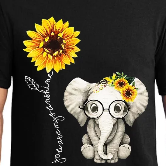 You Are My Sunshine Hippie Sunflower Elephant Gift Friend Pajama Set