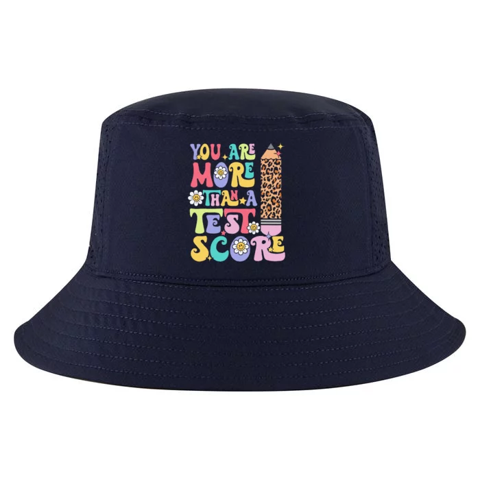 You Are More Than A Test Score Teacher Testing Day Groovy Cool Comfort Performance Bucket Hat