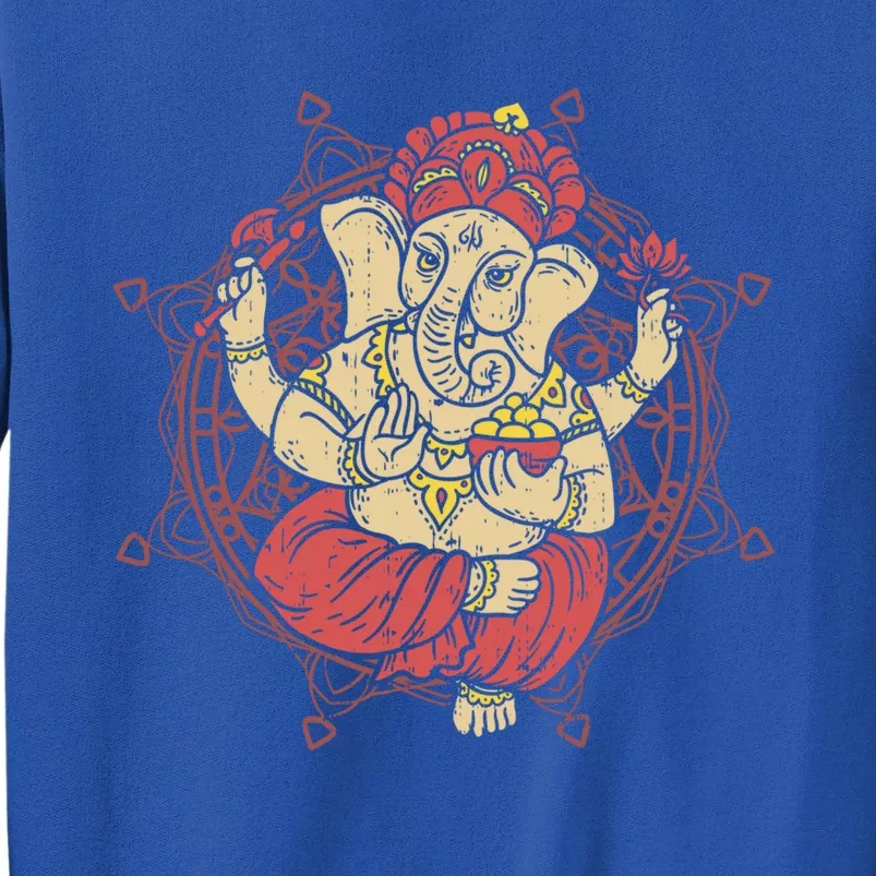 Yoga And Meditation Pose Hamsa Hand Ganesha Elephant Cool Gift Tall Sweatshirt