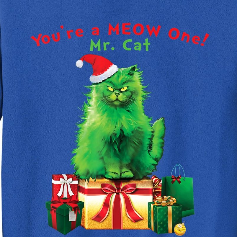 You're A Meow One Mr Cat Christmas Holiday Funny Cute Gift Sweatshirt