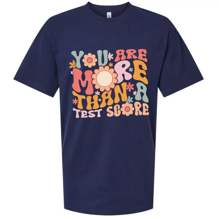 You Are More Than A Test Score Teacher Testing Day Groovy Sueded Cloud Jersey T-Shirt