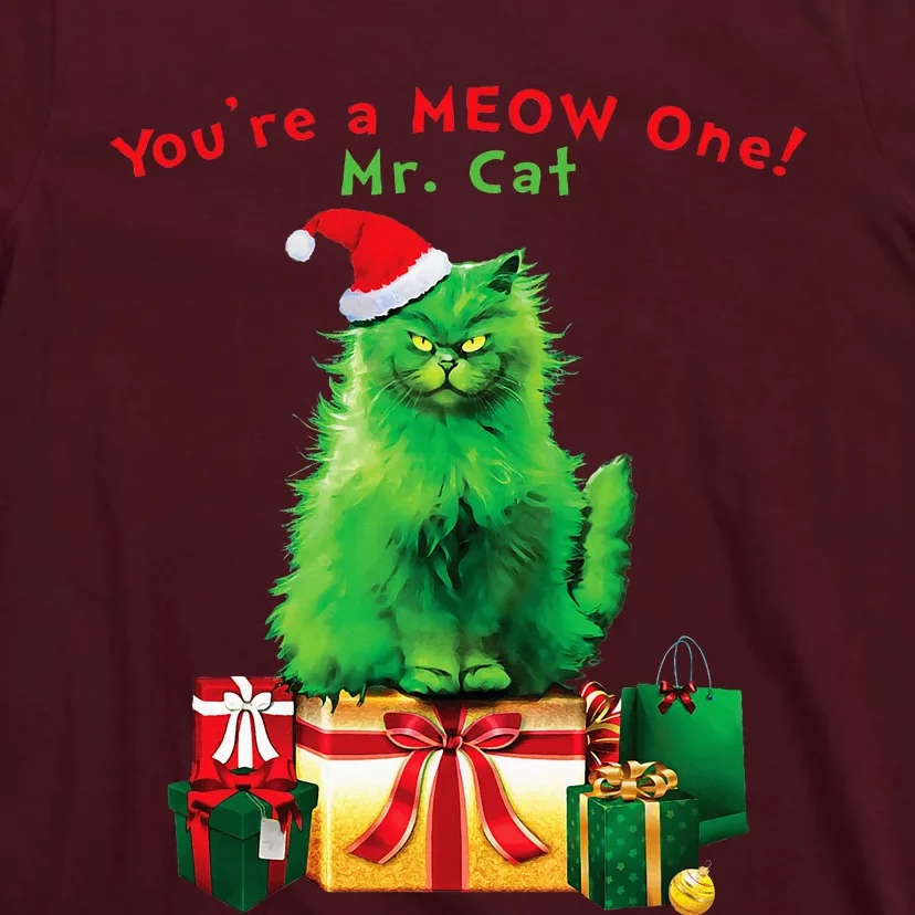 YouRe A Meow One Mr. Cat Christmas Holiday Funny T-Shirt