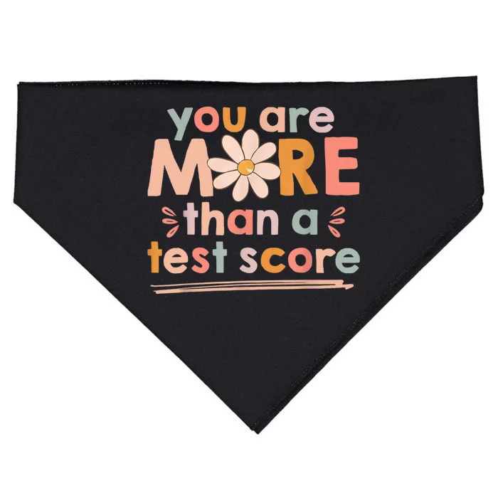 You Are More Than A Test Score Teacher Testing Day USA-Made Doggie Bandana