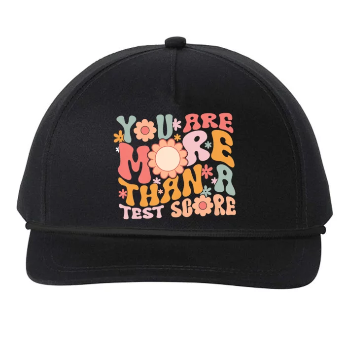 You Are More Than A Test Score Teacher Testing Day Groovy Snapback Five-Panel Rope Hat