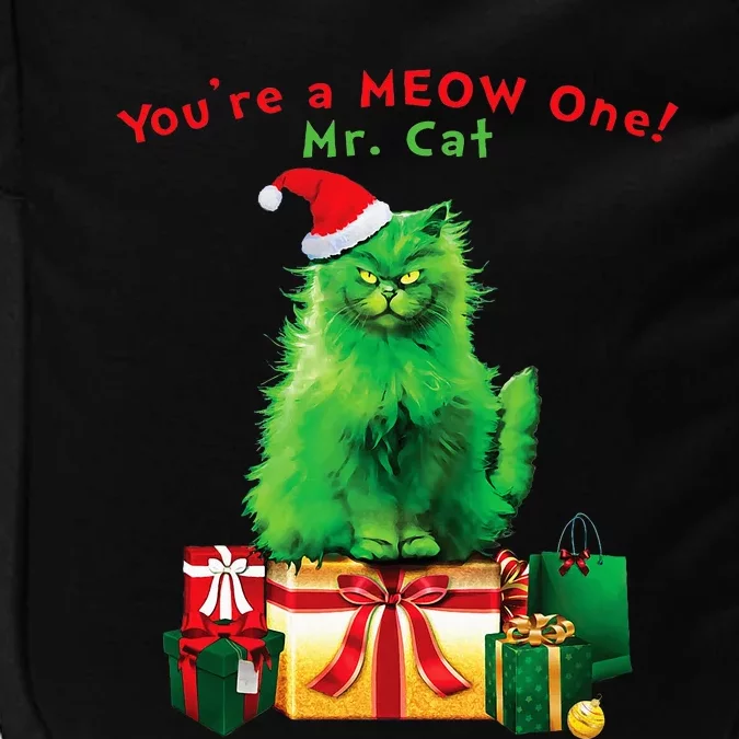 YouRe A Meow One Mr. Cat Christmas Holiday Impact Tech Backpack